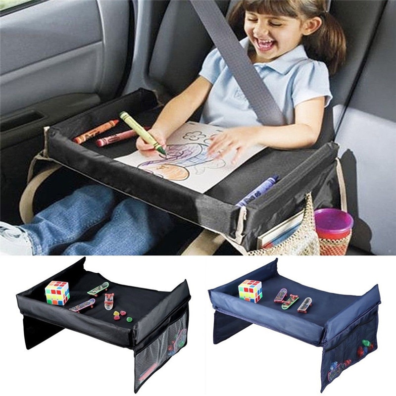 Baby Car Seat Tray Storage Kids Toy Food Water Holder Desk Children Table Safety Child Table Storage Travel Play Car Accessories